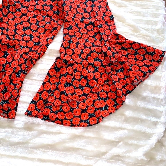 ETT TWA by Anthropologie Virginie Ruffled Wide-Leg Trousers - Picture 10 of 16